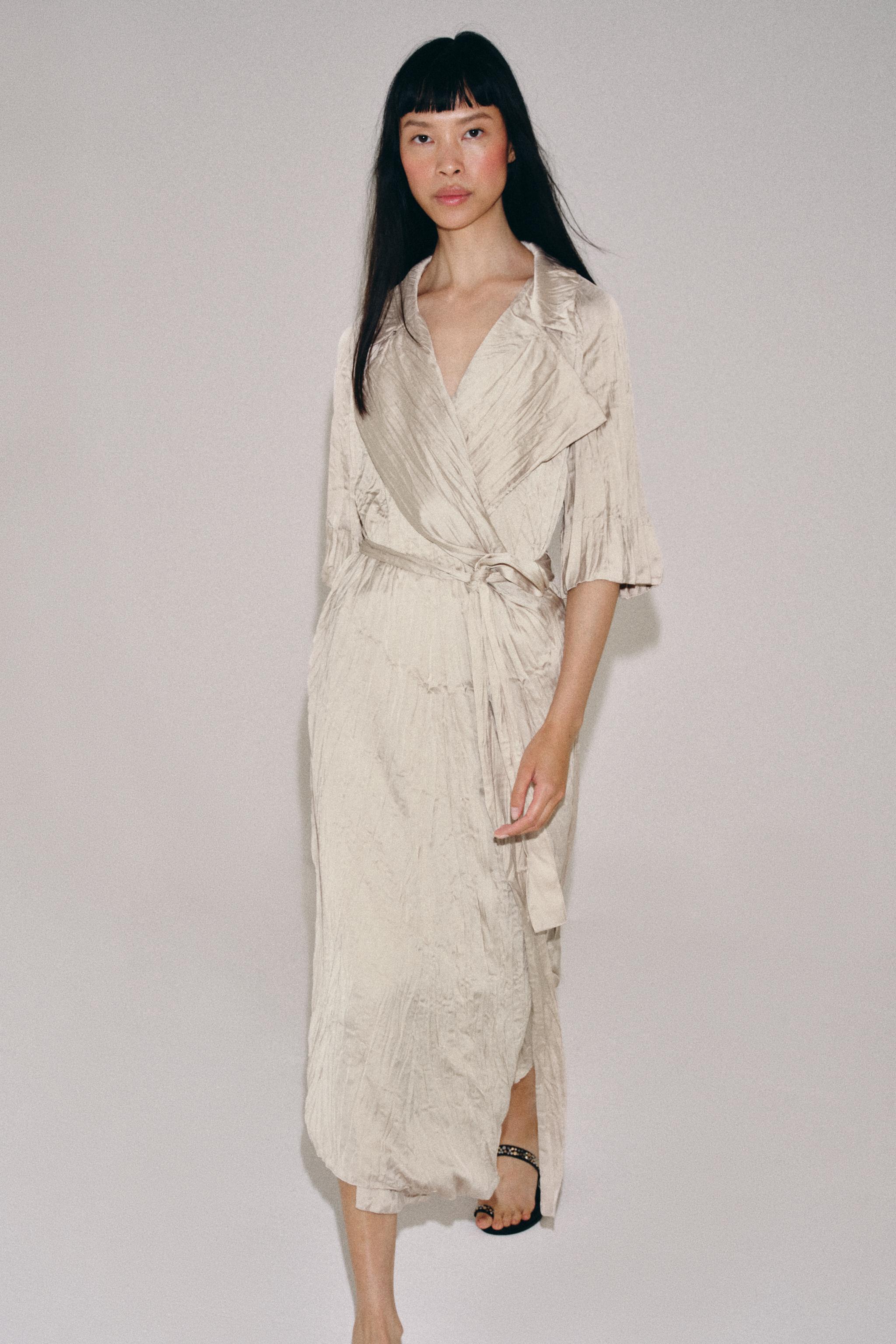 ZW COLLECTION PLEATED BELTED DRESS